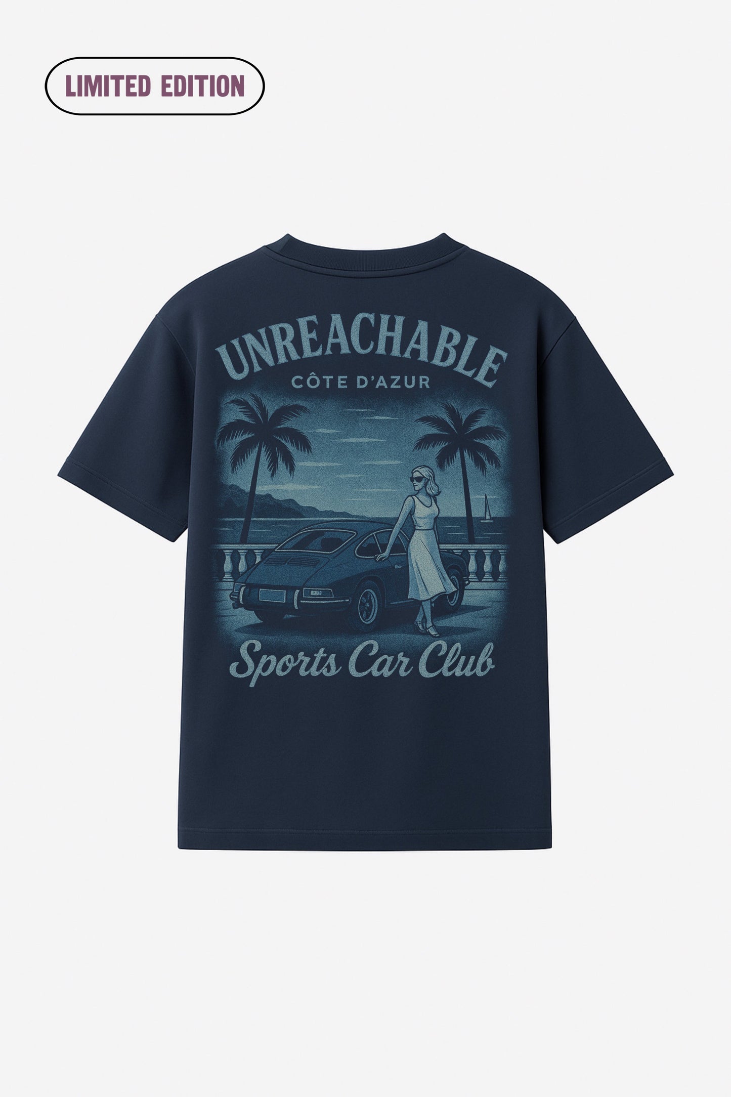 Oversized Navy Print Tee