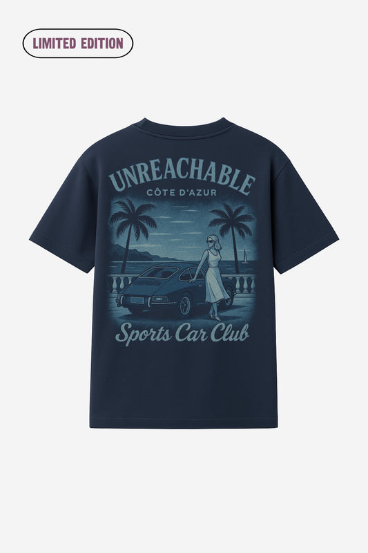 Oversized Navy Print Tee